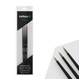 Vallejo B01990 DEFINITION SET NATURAL HAIR 4/0 3/0 2/0 PRO MODEL New - Picture 1 of 2