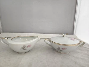 Vintage Noritake China 6238 Roseville Japan Sugar and Cream Set - Picture 1 of 12