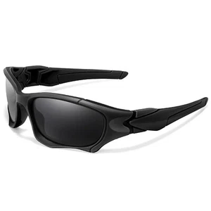 Sonnenbrille Coole Sportbrille Radfahrerbrille Brille UV400 Schwarz 83689 - Bild 1 von 15