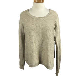 Madewell Damen braun beige Langarm Rundhalsausschnitt Thermo Pullover Größe Large - Bild 1 von 24