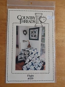 NEW 1990 Country Threads Sewing Pattern 159 Flight 159 Twin Wall Quilt Vtg 14399 - Picture 1 of 2