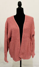 Pretty Little Thing Women's Chunky Knit Slouchy Cardigan BE5 Rose Small NWT