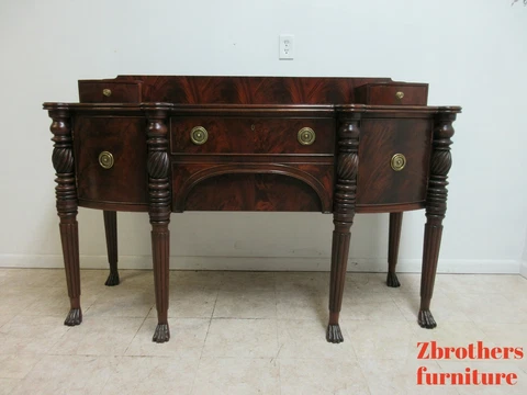 Henredon Natchez Mahogany Empire Sideboard Server Console Paw Foot Cover
