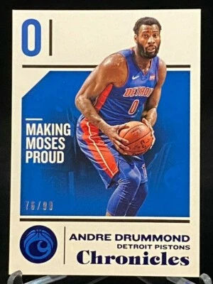 2018-19 Chronicles Blue #4 Andre Drummond Detroit Pistons /99 - Image 1 of 2
