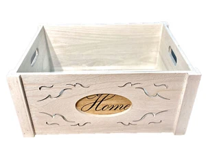 Cassetta legno 38x28 h18 vassoio vaschetta vintage shabby confezioni bottiglie - Foto 1 di 6