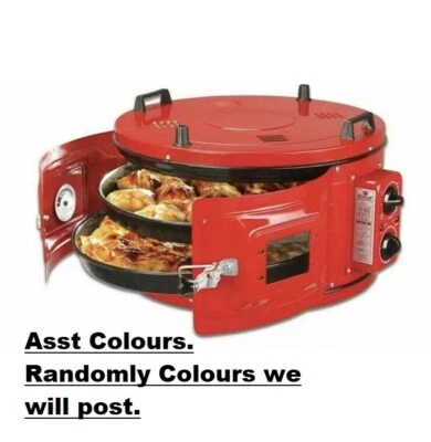 TÜRKISCHER Itimat Roster Grill Rundofen BBQ 32L DOPPELTABLETT Mixgrill in Silber - Bild 1 von 4