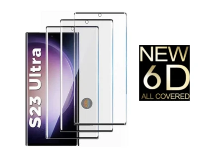 6D Screen Protector For Samsung Galaxy S23 ULTRA S22 S21 Tempered Glass Cover - Image 1 of 4