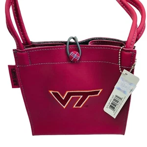 Virginia Tech Hokies VT-Alan Stuart Purse-Plaid Button - NCAA Licensed -7"- NWT - Picture 1 of 9