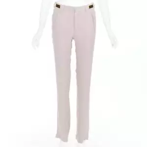 GIVENCHY Riccardo Tisci Runway gold waist metal bar pink pants FR36 S - Picture 1 of 8