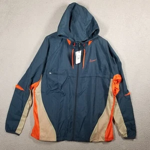 Nike Jacket Full Zip Hooded Windbreaker Training Blue Men Large Rain CU4999-458 - Picture 1 of 13
