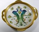 Pickard Art Nouveau Hand Painted Peacock with Heavy Gold Artist Signed Nichols