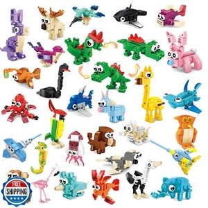UVOCTUNS 30 Pack Mini Animal Building Blocks Party Favors for Kids with 90 Mo - Picture 1 of 5