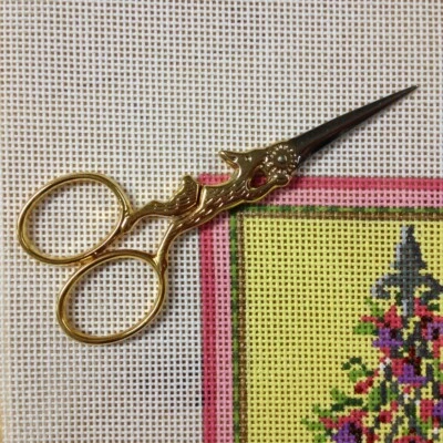 Bohin Rabbit Embroidery Scissors Gold Gilt handles made in France Lievre Dore - Image 1 of 3