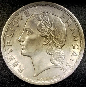 1947 France Five Francs Coin SN100342 - Picture 1 of 2