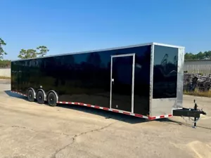 NEW 8.5X36 ENCLOSED CAR HAULER CARGO TRAILER 7K TORSION SPREAD AXLES .080 METAL - Picture 1 of 6