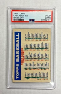 1957 - Lista de verificación Topps 1/2 Big Blony PSA 2 (MK) - Imagen 1 de 2