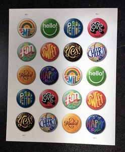 2024USA #5919-5928b Forever Pinback Buttons - Sheet of 20   mint - Picture 1 of 2