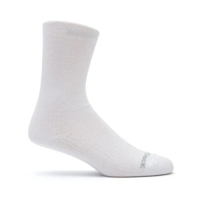 Wrightsock Coolmesh II Crew Length White Unisex Running/Active Socks - image 1 of 4
