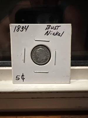 Media moneda de diez centavos busto 1834 Foto 1 de 2