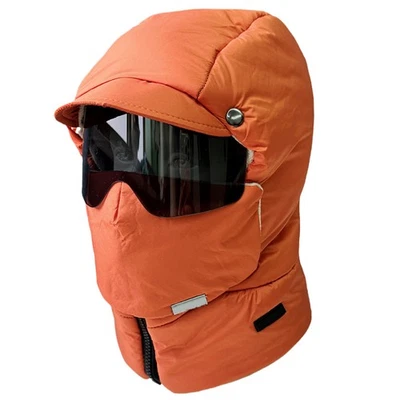 1x Máscara facial de pasamontañas invierno a prueba de viento máscara de esquí capucha con gafas para hombres mujeres Foto 1 de 4
