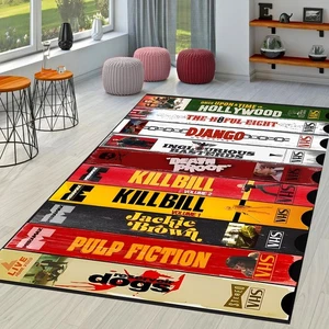 VHS Themed Rug,Nostalgic Retro Style Rug,Movie Room Rug,Halloween Rug,Horror Rug - Picture 1 of 10