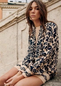 Sezane Floral Midi Kleid Damen Größe 34 - Bild 1 von 8