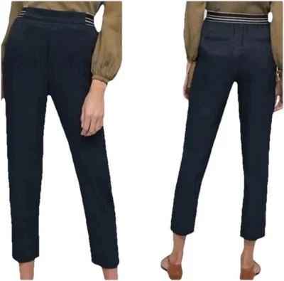 Anthropologie The Essential Pull On Trouser Pants Black Chiffon Womens Sz XSP - Image 1 of 4