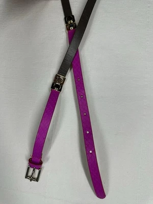 Cinturón ajustado de cuero en relieve J CREW serpiente rosa/gris XS Foto 1 de 4