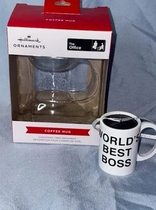 Hallmark 'World's Best Boss Coffee Mug' Ornament From The Office 2021/In Box - Picture 1 of 7