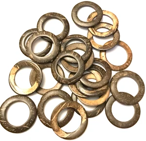10 piezas 45 mm Madera de Coco Joyería Macramé Anillos de Enlace Marrón Artesanía Anillo Salto 5c - Imagen 1 de 1