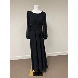 Ever-Pretty Women Long Sleeve Chiffon Round Collar Sleeveless Prom Dress Size 6 - Picture 1 of 5