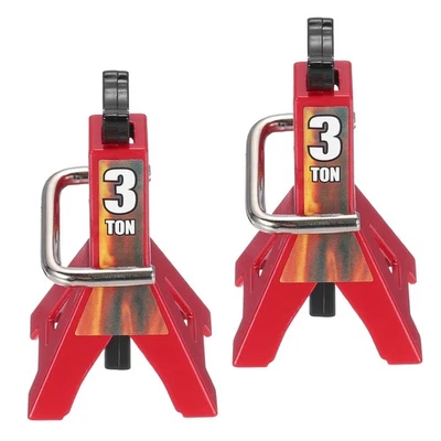 Soportes de gato de coche RC, escala 1/10 3 toneladas accesorios de radiocontrol, rojo, 2 piezas Foto 1 de 4