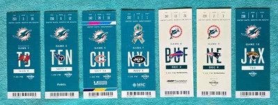 Miami Dolphins - Temporada 2018 - Boletos completos para el juego - Hard Rock Stadium - NFL Raro Foto 1 de 2