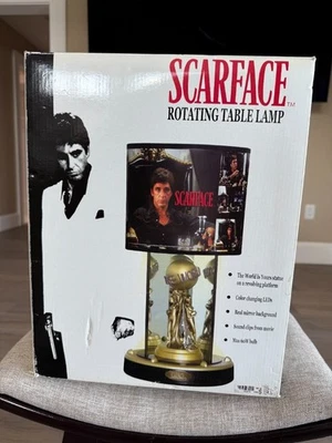 1983 Scarface The World is Yours Rotating Statue Lamp, LED's, new, never used.  - Image 1 of 2