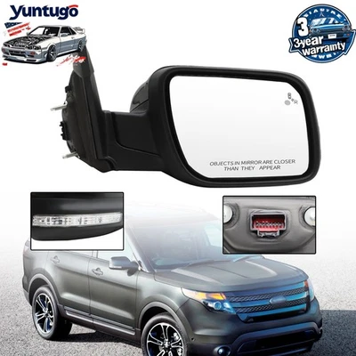 For 2011-2015 Ford Explorer 11wires Blind Spot Power Fold Right Side Mirror RH Foto 1 de 4