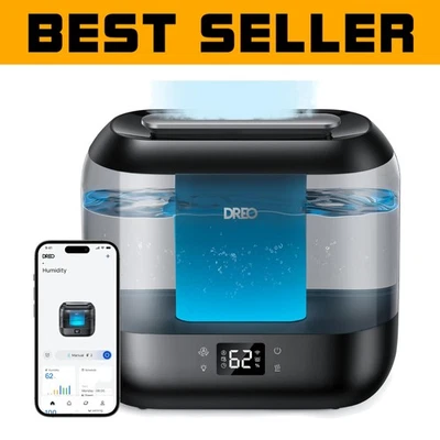 Smart 4L Ultrasonic Humidifier - Whisper Quiet for Large Rooms & Baby Rooms - Image 1 of 4