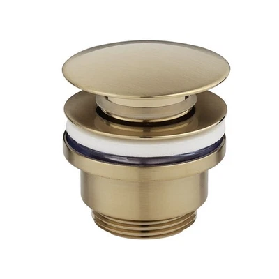 HUDSON REED MILANO Milano Universal Round Push Button Basin Waste - Brushed Brass brand new