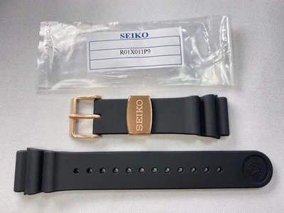 SEIKO Prospex Marine Master Professional 22mm  Silicone Band Black for SBDX014 a - Image 1 of 4