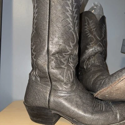 Botas de caubói canguru exóticas vintage Nocona 39 (8.5) D EUA etiqueta vermelha recraft - Imagem 1 de 4