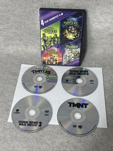 Teenage Mutant Ninja Turtles DVD Movie Collection 1+2+3+4 TMNT Good Condition - Picture 1 of 7