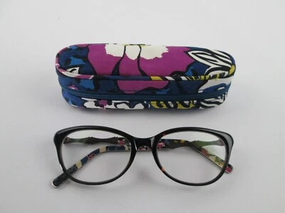 Vera Bradley Monturas de Anteojos African Violeta Floral Tortuga Marrón con Estuche Foto 1 de 4