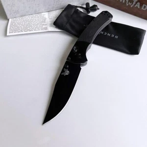 Axis New Large Benchmade Classic Black Crooked River Folding Knife | 15085 - Picture 1 of 8