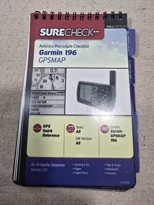 Garmin GPSMAP 196 Aviación GPS Pilotos SureCheck Aviónica Lista de verificación - Imagen 1 de 4