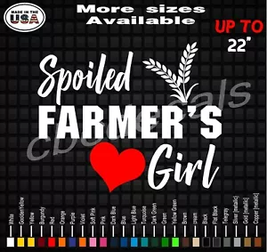 Spoiled Farmer's Girl Decal Sticker Farmer's Girlfriend Vinyl Decal Stickers - Picture 1 of 1