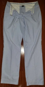 RALPH LAUREN Womens Casual Light Blue Pants Cotton Size 12 Medium - Picture 1 of 8