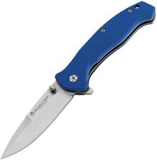 Maserin Sport Liner Folding Knife 440 Steel Blade Blue G10 Handle - 46005G10B