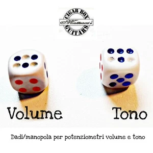 Knob Dadi manopole volume-tono per chitarra, basso,Cigar Box Guitar by Matteacci - Picture 1 of 1