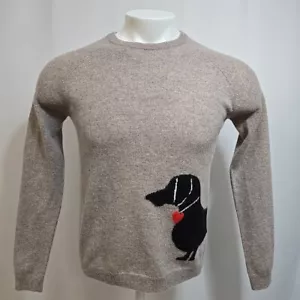 Suéter Philosophy 100 % cachemir para mujer talla mediana Dachshund Weiner Dog - Imagen 1 de 9