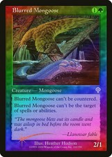 Blurred Mongoose FOIL Invasion HEAVILY PLD Green Rare MAGIC MTG CARD ABUGames