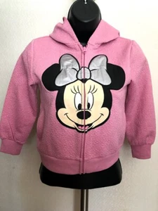 Disney MINNIE MOUSE Girls Pink Full Zip Hoodie Jacket Size 5 - Picture 1 of 5